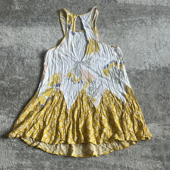 Free People Intimately Someone Like You Slip Dress Womens Small Yellow Floral - Picture 5 of 10